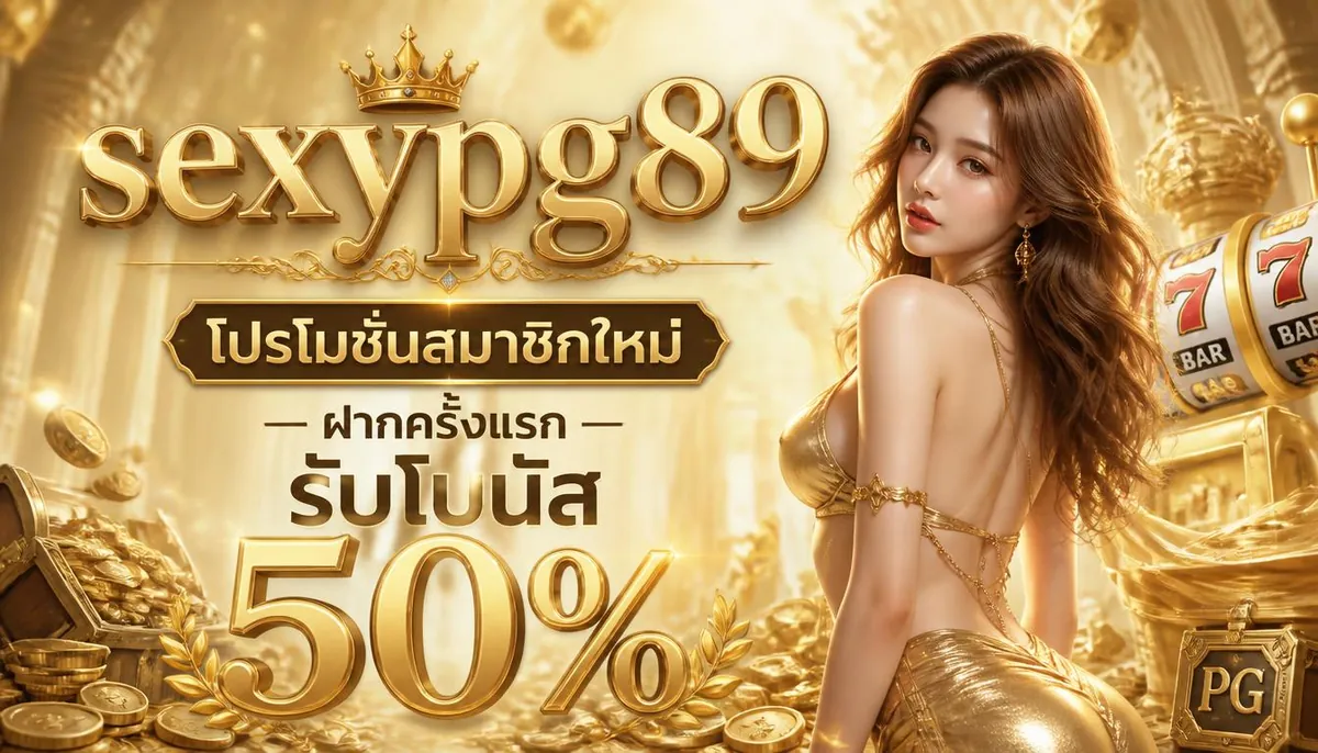 sexypg89 โปรโมชั่นสมาชิกใหม่ ฝากครั้งแรก รับโบนัส 50%